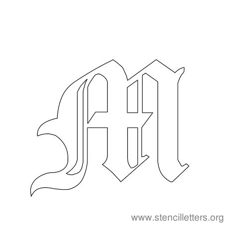 Gothic Stencil Letter M