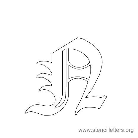 Gothic Stencil Letter N