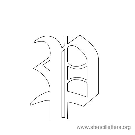 Gothic Stencil Letter P