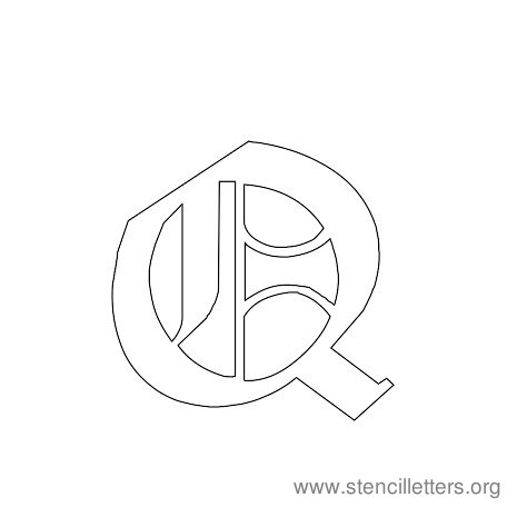 Gothic Stencil Letter Q