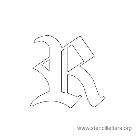 Gothic Stencil Letter R