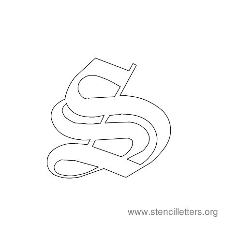 Gothic Stencil Letter S
