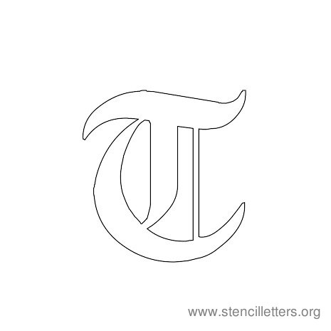 Gothic Stencil Letter T