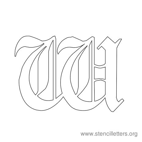 Gothic Stencil Letter W