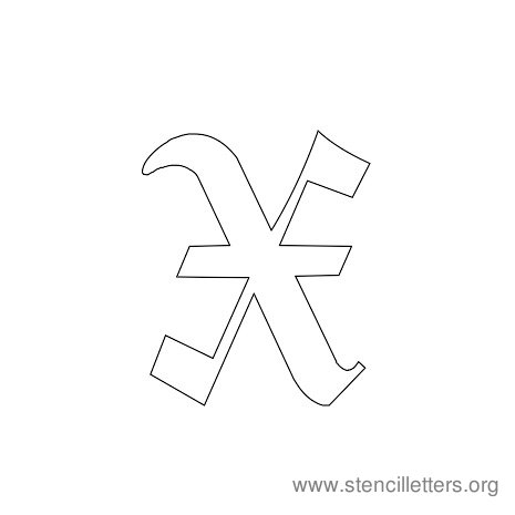 Gothic Stencil Letter X