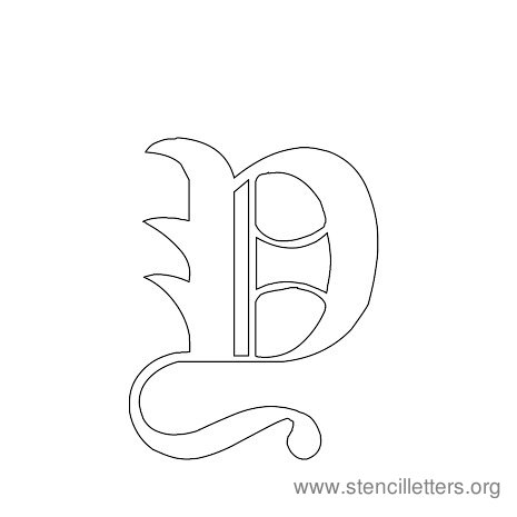 Gothic Stencil Letter Y