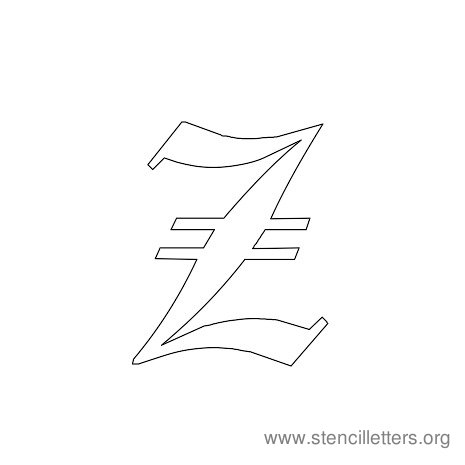 Gothic Stencil Letter Z