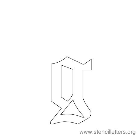 lowercase gothic stencil letter g