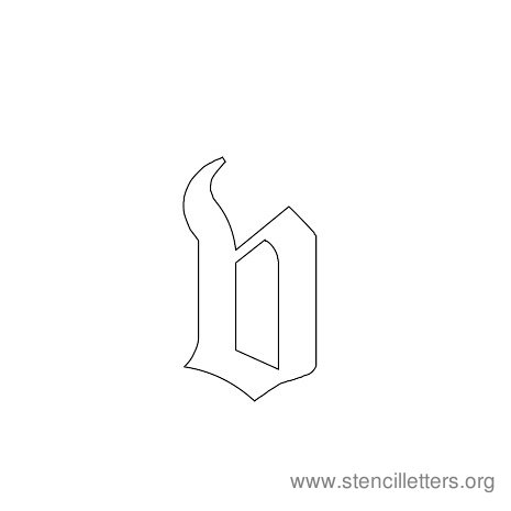 lowercase gothic stencil letter v