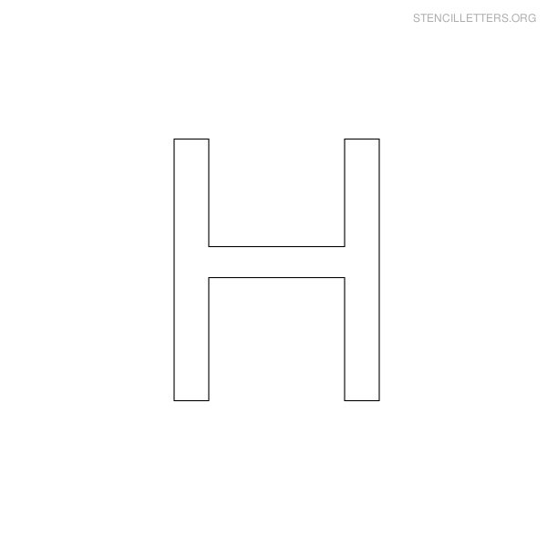 Stencil Letters H