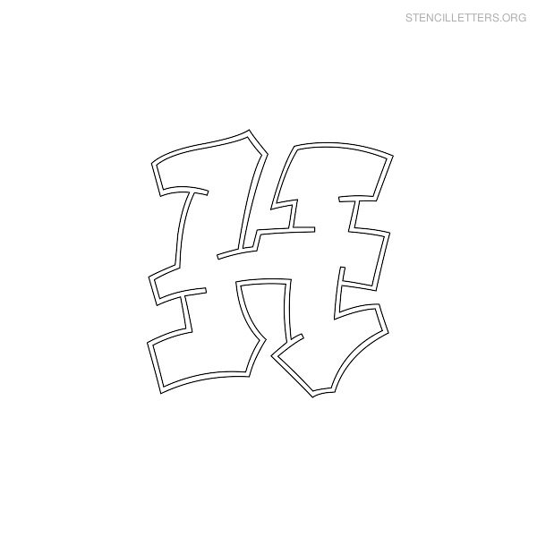 Stencil Letters H Printable Free H Stencils Stencil Letters Org