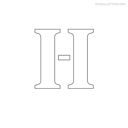 Stencil Letter Small H