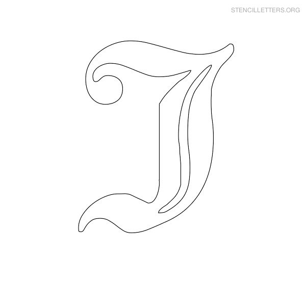 Stencil Letter Old English I