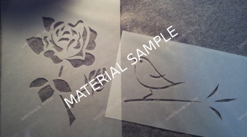 Mylar stencil sample material