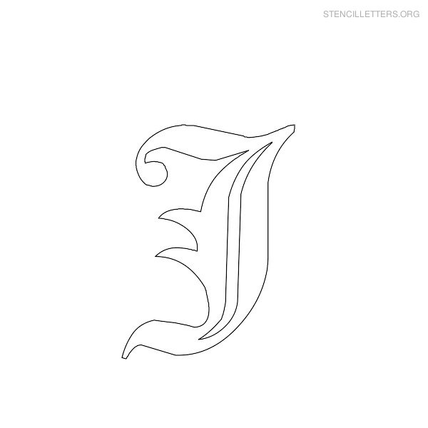 Stencil Letter Gothic J
