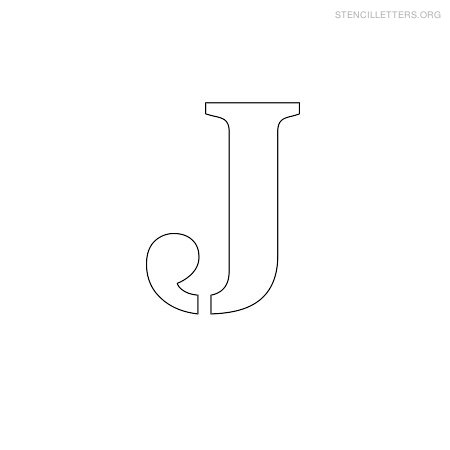 Stencil Letter Small J