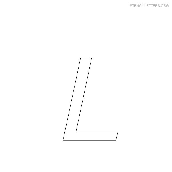 Stencil Letter Italic L