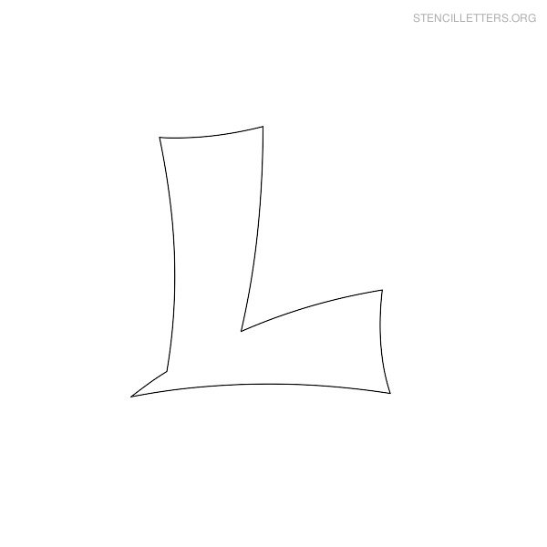 Stencil Letter Japanese L