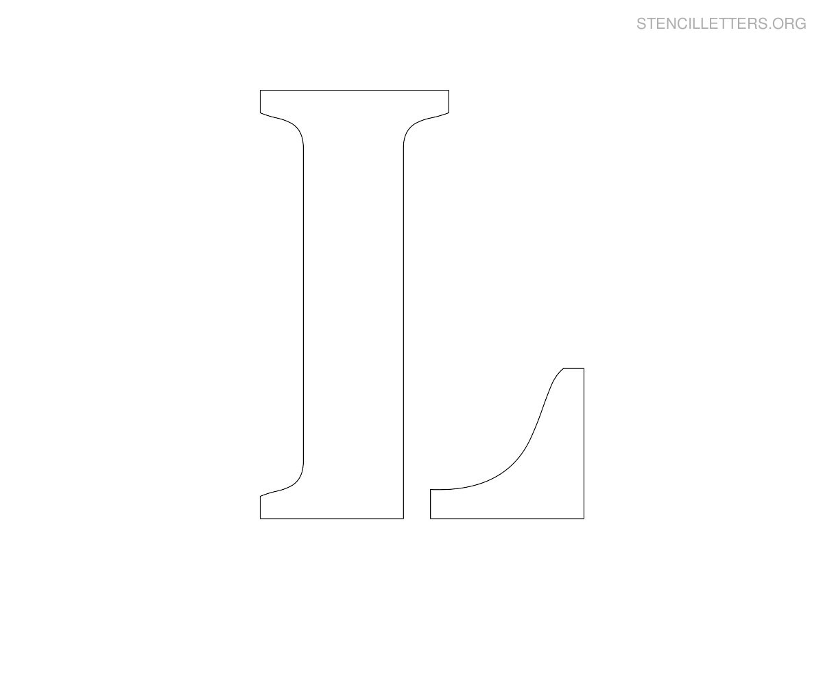 Stencil Letter Large L