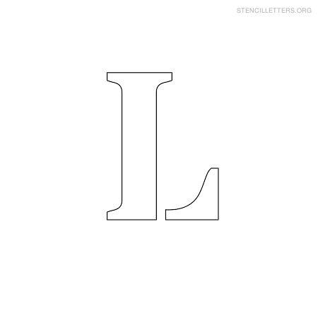 Stencil Letter Small L