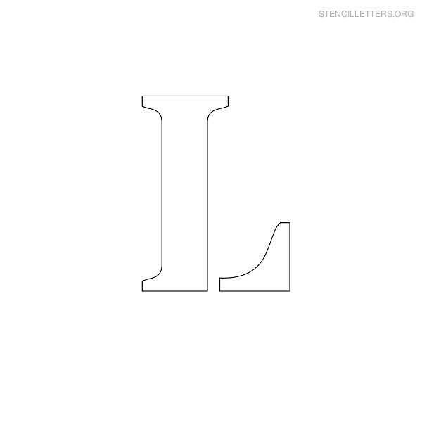 Stencil Letter Uppercase L
