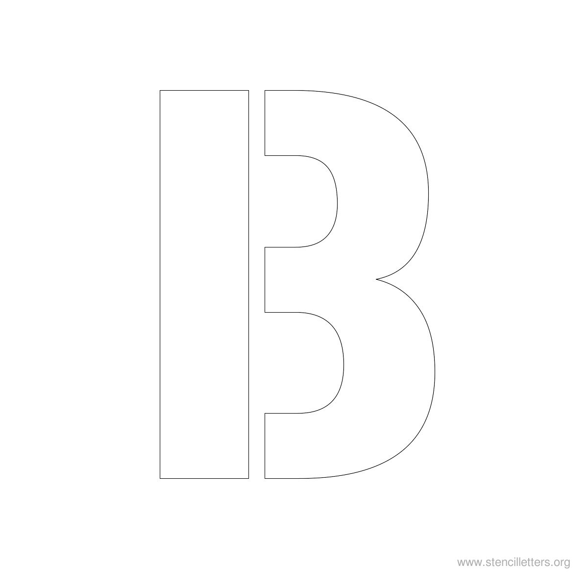 Large Stencil Letters Style #1 B