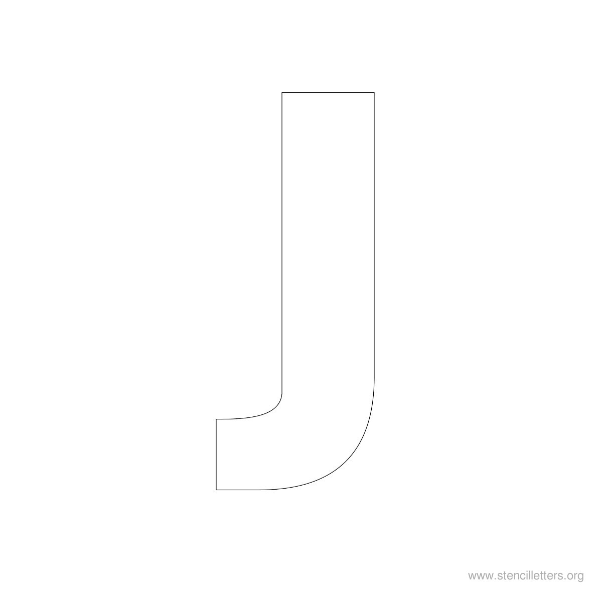 Large Stencil Letters Style #1 J