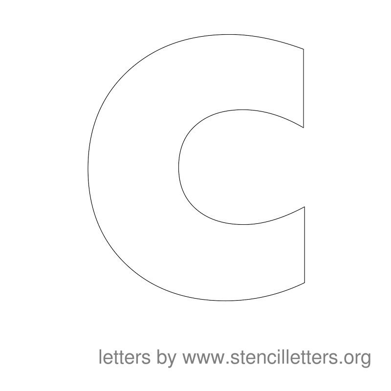 Large Stencil Letters Alphabet C