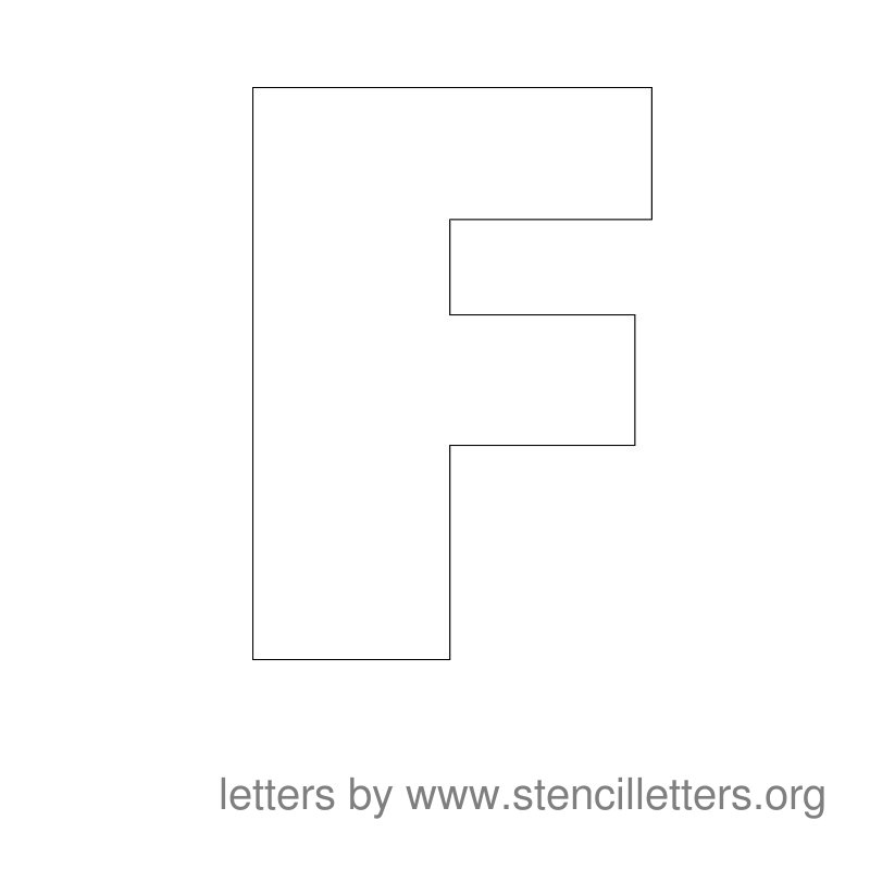 Large Stencil Letters Alphabet F