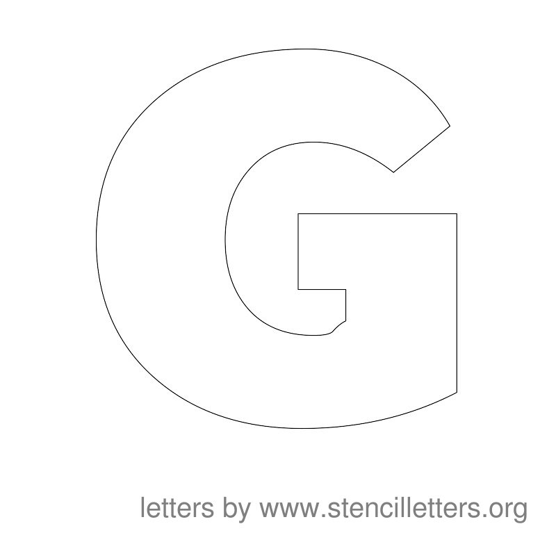 Large Stencil Letters Alphabet G