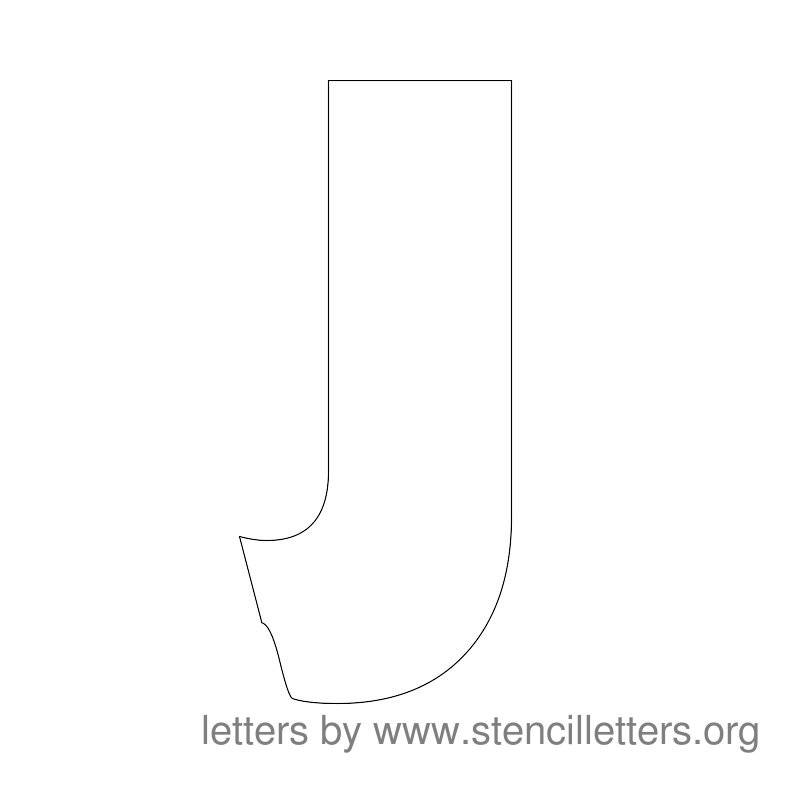 Large Stencil Letters Alphabet J