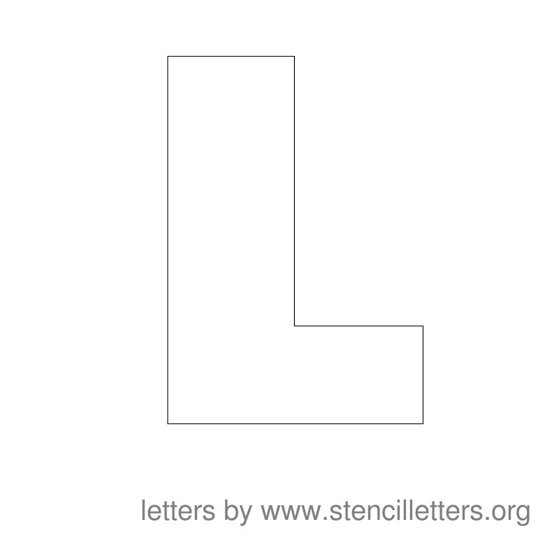 Large Stencil Letters Alphabet L
