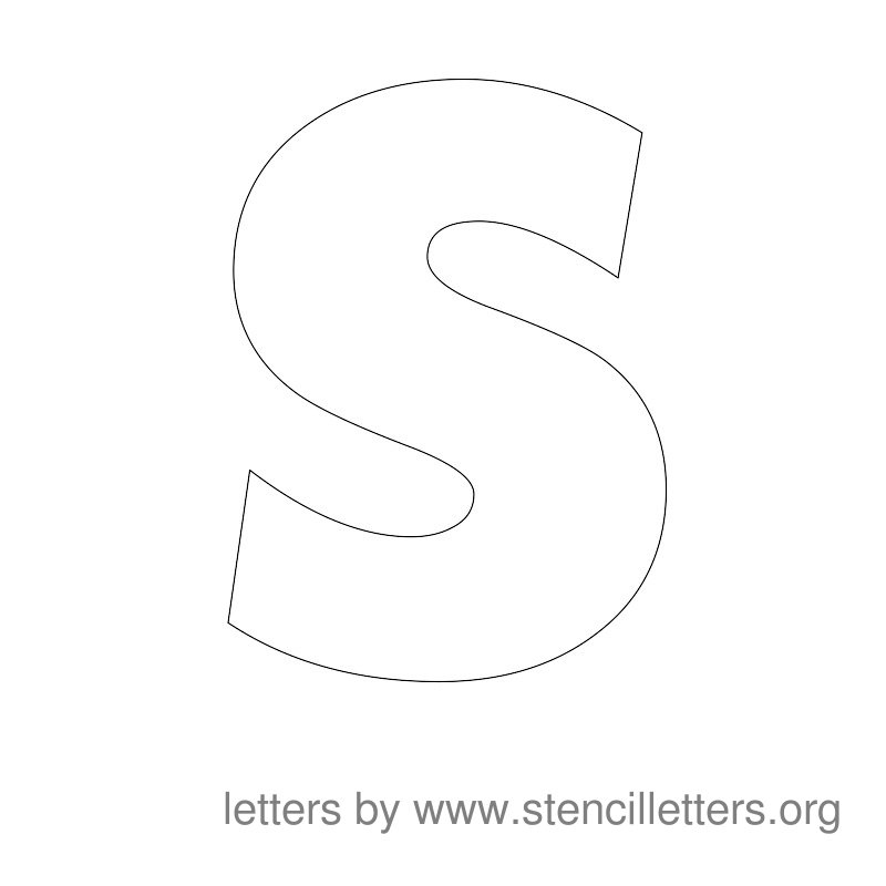Large Stencil Letters Alphabet S