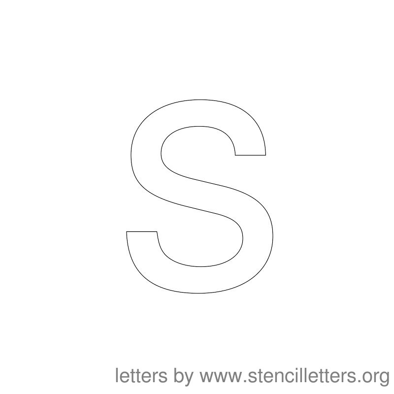 Lowercase Letter Stencil Large S