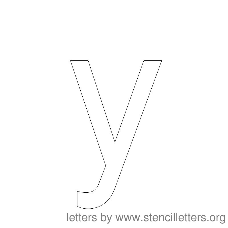 Lowercase Letter Stencil Large Y