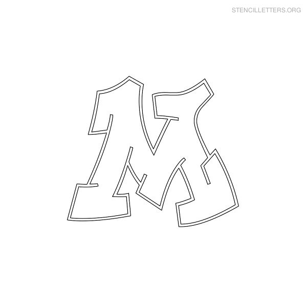 stencil letters m printable free m stencils stencil letters org