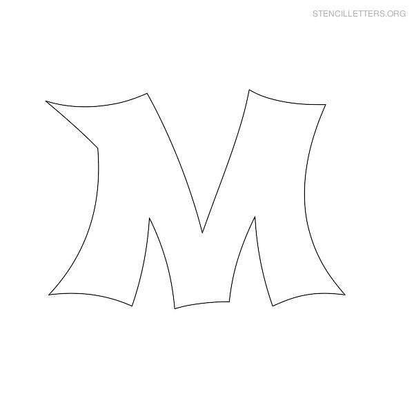 Stencil Letter Japanese M
