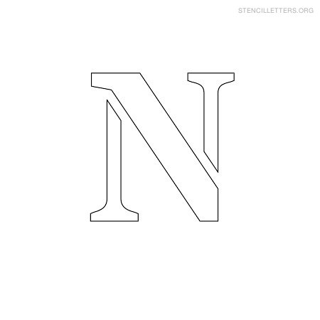 Stencil Letter Small N