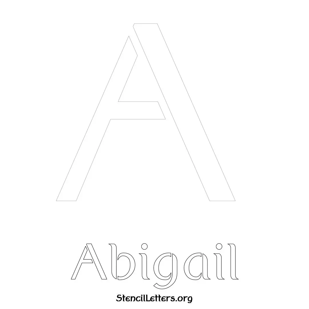 Abigail Free Printable Name Stencils with 6 Unique Typography Styles and Lettering Bridges