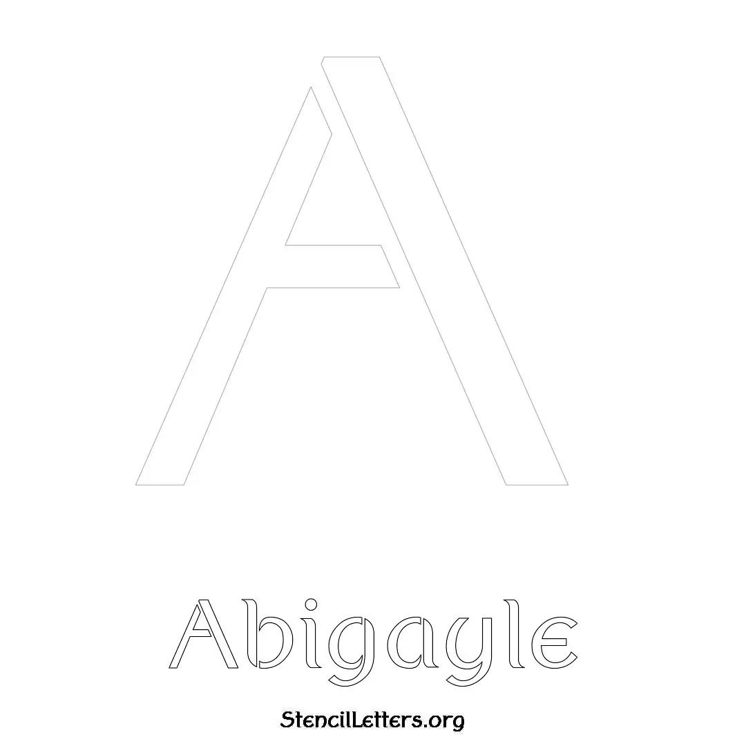 Abigayle Free Printable Name Stencils with 6 Unique Typography Styles and Lettering Bridges