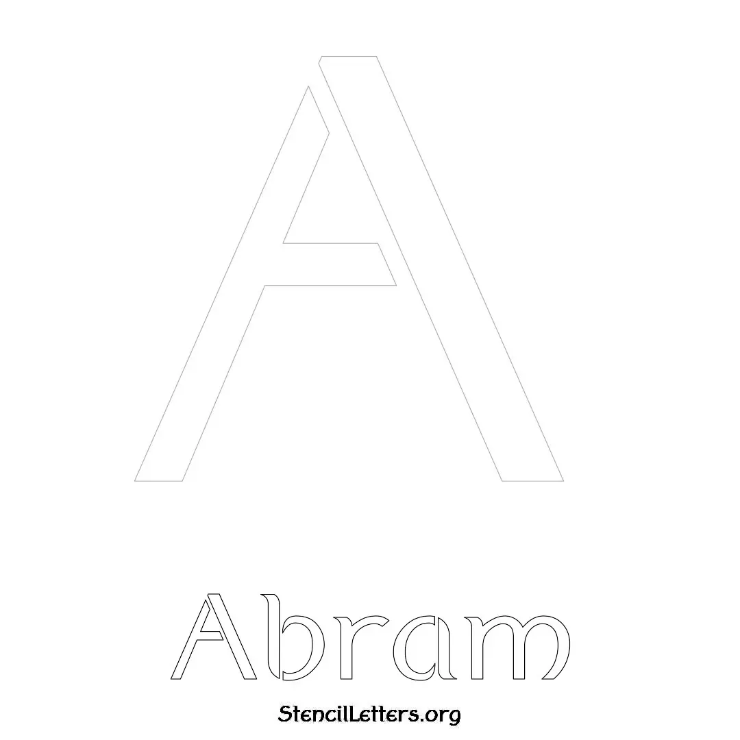 Abram Free Printable Name Stencils with 6 Unique Typography Styles and Lettering Bridges