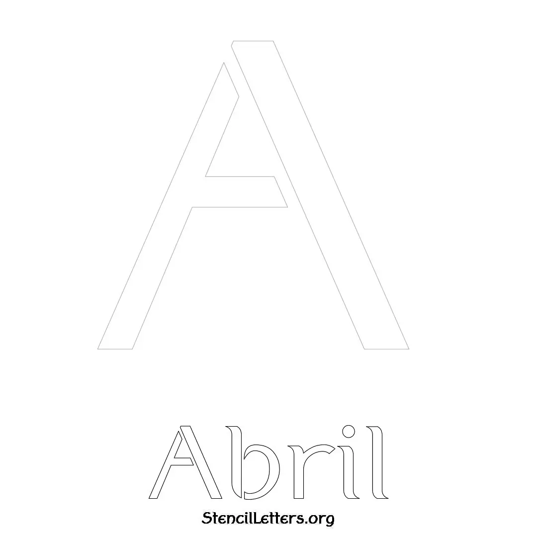 Abril Free Printable Name Stencils with 6 Unique Typography Styles and Lettering Bridges