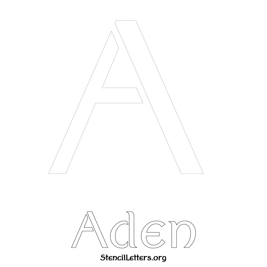 Aden Free Printable Name Stencils with 6 Unique Typography Styles and Lettering Bridges