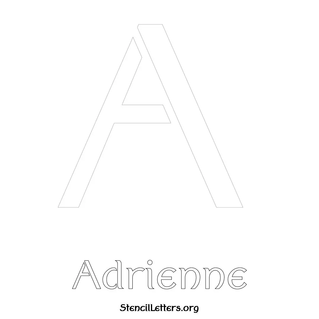 Adrienne Free Printable Name Stencils with 6 Unique Typography Styles and Lettering Bridges