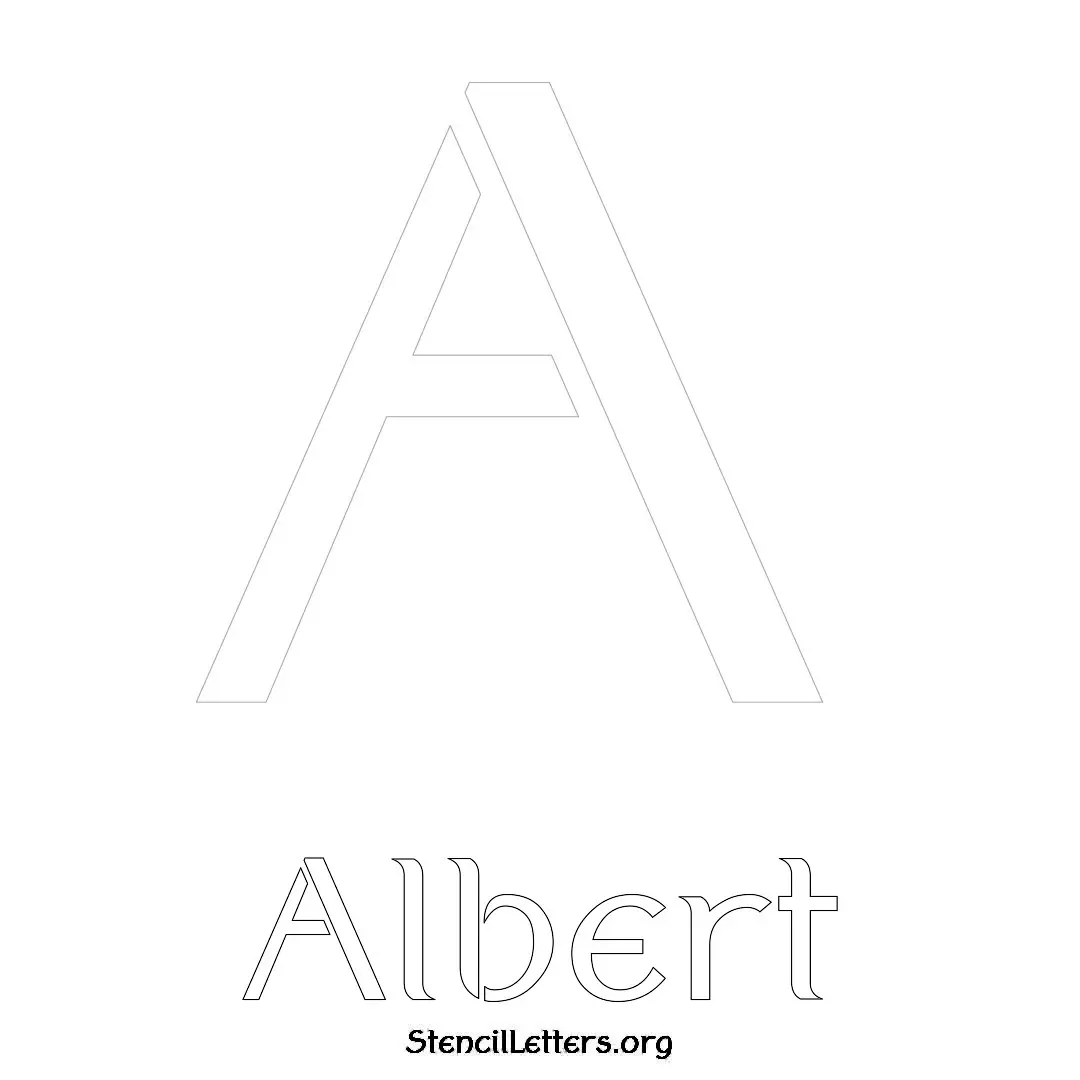 Albert Free Printable Name Stencils with 6 Unique Typography Styles and Lettering Bridges
