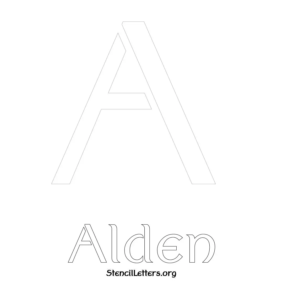 Alden Free Printable Name Stencils with 6 Unique Typography Styles and Lettering Bridges