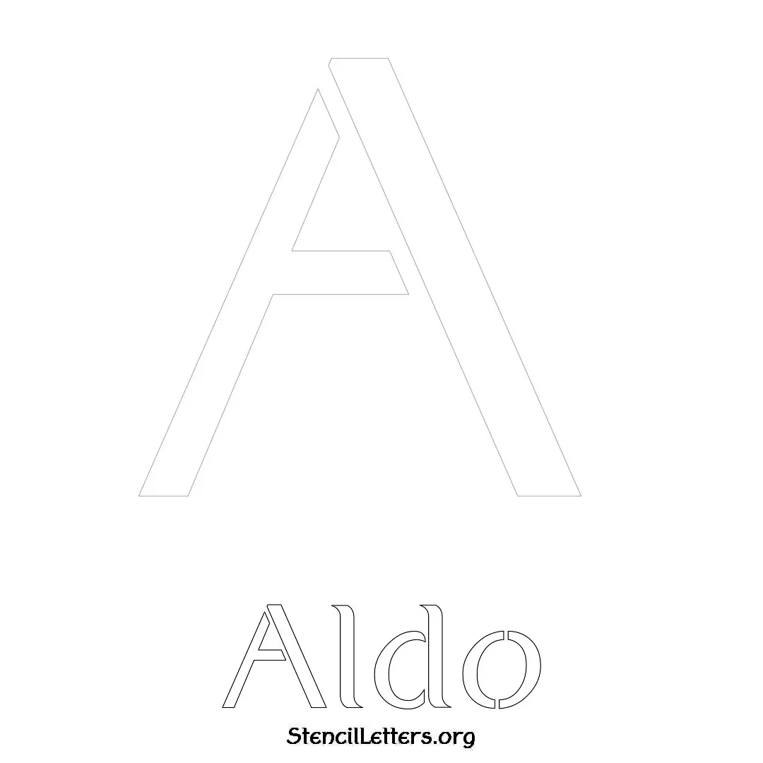 Aldo Free Printable Name Stencils with 6 Unique Typography Styles and Lettering Bridges