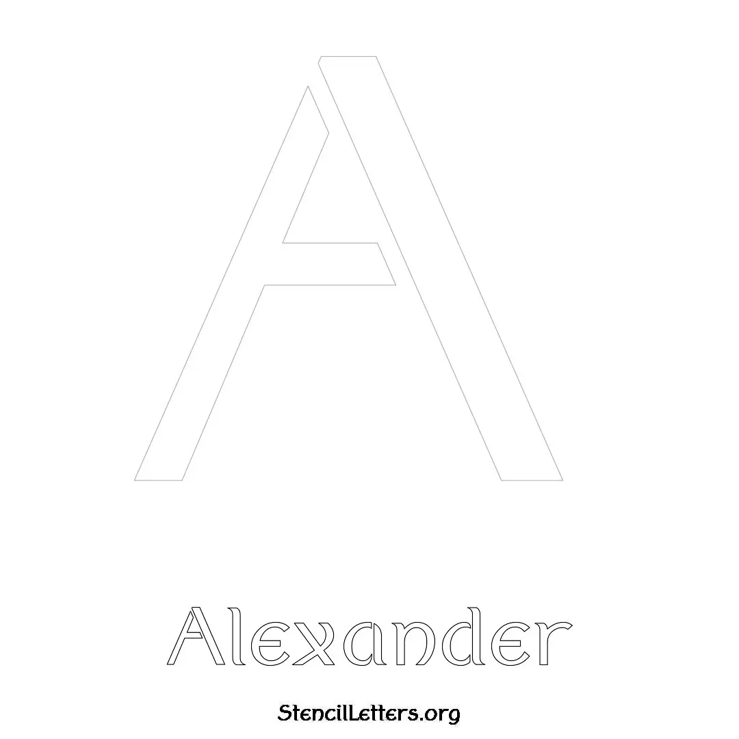 Alexander Free Printable Name Stencils with 6 Unique Typography Styles and Lettering Bridges