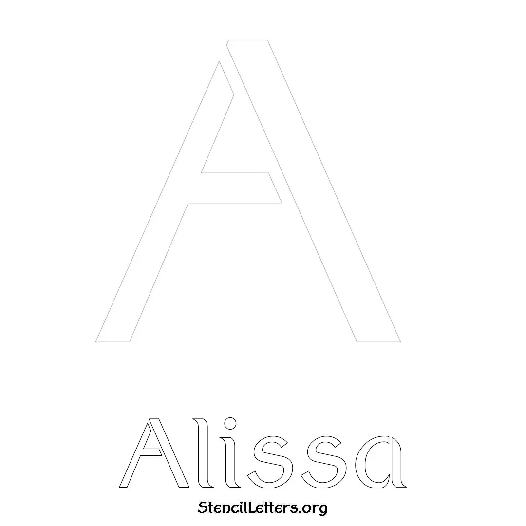 Alissa Free Printable Name Stencils with 6 Unique Typography Styles and Lettering Bridges