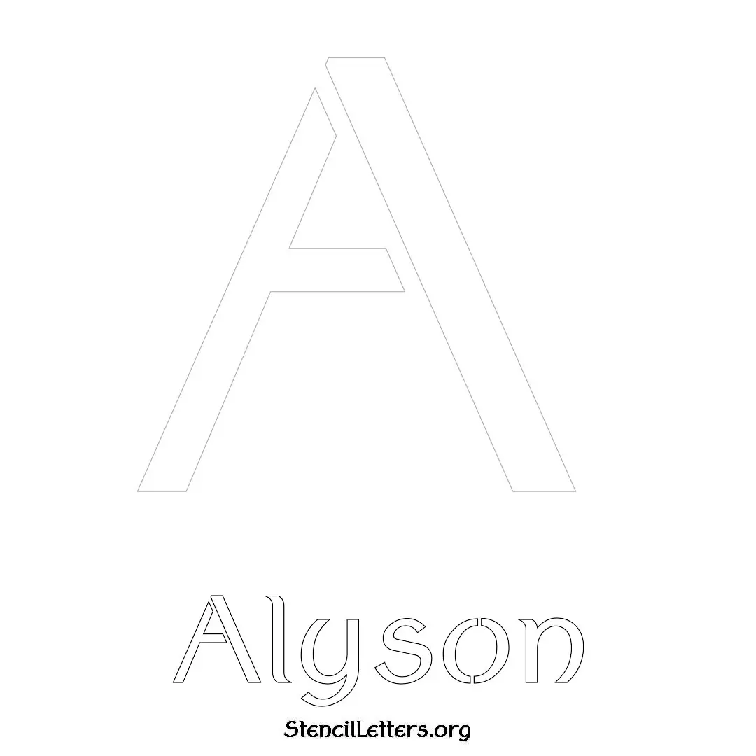 Alyson Free Printable Name Stencils with 6 Unique Typography Styles and Lettering Bridges